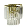 Klassieke wandlamp goud met helder glazen pegels>Straluma Online