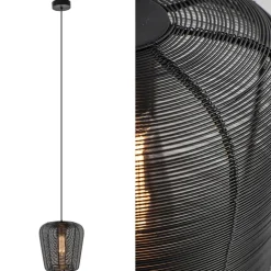 Kleine draad hanglamp Adeta mat zwart>Straluma Online
