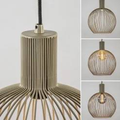 kleine draad hanglamp mat zand met zwart></noscript>Straluma Online