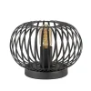 Kleine draad tafellamp modern mat zwart>Straluma