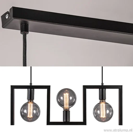 Kleine eettafel hanglamp zwart frame>Straluma Discount