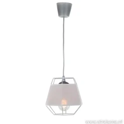 Kleine grijze hanglamp draad met stof>Straluma Best