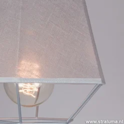 Kleine grijze hanglamp draad met stof><noscript><img width=