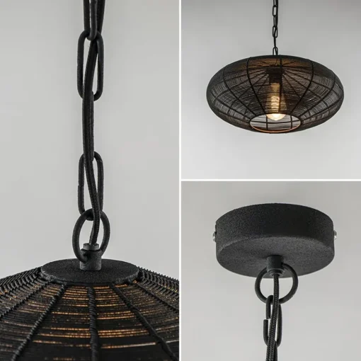 Kleine hanglamp Bahoto mat zwart L&L>Straluma Outlet