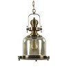 Kleine hanglamp brons met amber glas>Straluma Online