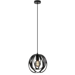 Kleine hanglamp rond mat zwart>Straluma Best
