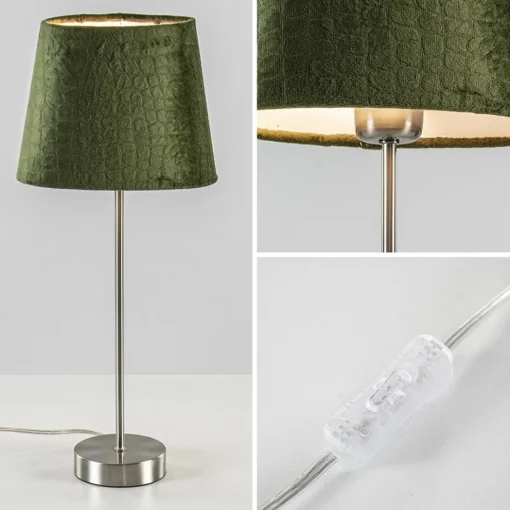 Kleine lampvoet Houston nikkel exclusief kap>Straluma Clearance