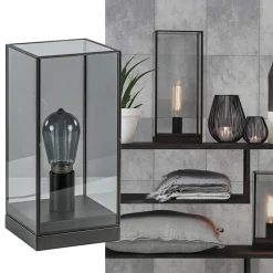 Kleine tafellamp Askjer zwart met smoke glas></noscript>Straluma Hot
