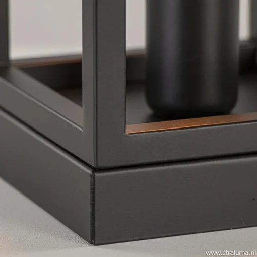 Kleine tafellamp vierkant frame zwart>Straluma Hot