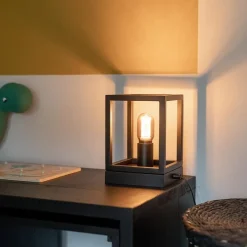 Kleine tafellamp vierkant frame zwart></noscript>Straluma Hot