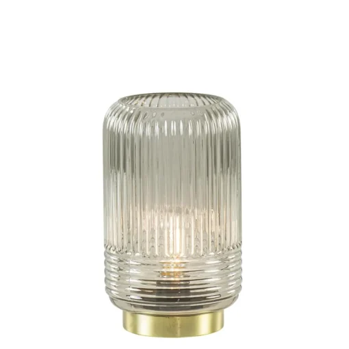 Kleine tafellamp warm lichtgrijs op batterijen Lipa van L&L>Straluma Best