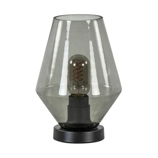 Kleine tafellamp zwart met smoke glas>Straluma Clearance