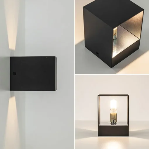 Kleine wandlamp up+down G9 zwart>Straluma Best