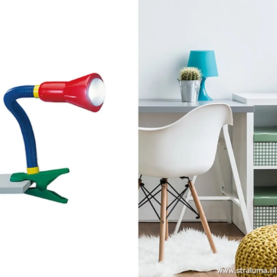 Klemlamp kinderkamer rood/blauw/groen>Straluma Hot