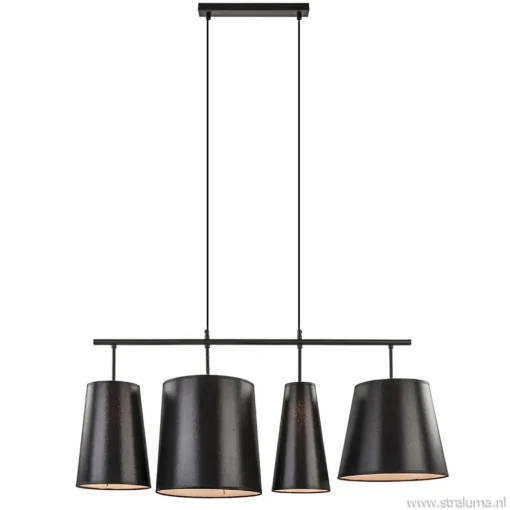 4-L Hanglamp met zwarte kappen>Straluma Online