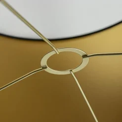 Lampenkap zwart/goud cilinder met gouden binnenzijde, hoogte 20cm, Ø 35cm, warm omgeslagen></noscript>Straluma New