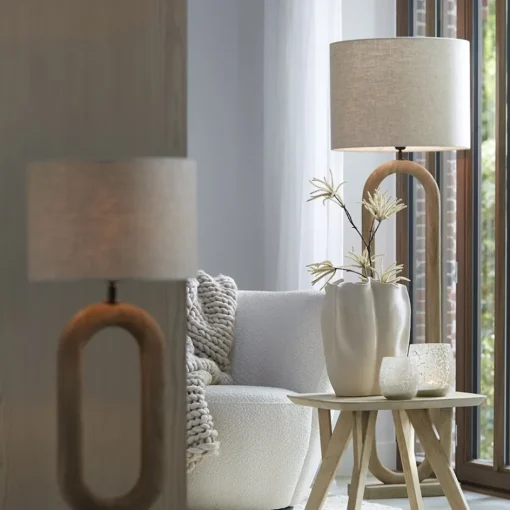 Lampvoet / vloerlamp Paceco hout naturel>Straluma Discount