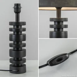 Lampvoet Desley zwart EXCL.KAP></noscript>Straluma Outlet
