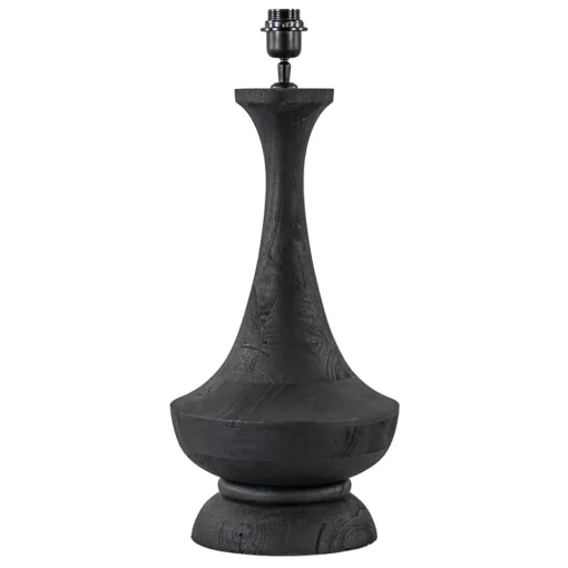 Lampvoet Nicolo zwart hout exclusief kap>Straluma Best