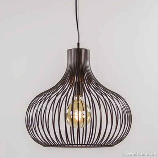 Landelijke draadlamp-hanglamp bruin 48cm>Straluma Sale