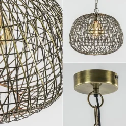 Landelijke hanglamp Alwina antiek brons L&L></noscript>Straluma New