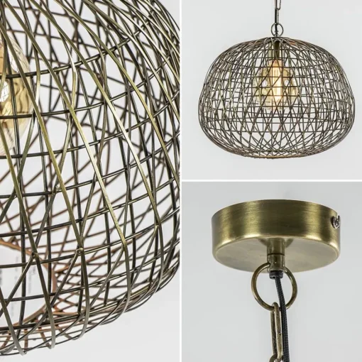 Landelijke hanglamp Alwina antiek brons L&L>Straluma New