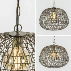 Landelijke hanglamp Alwina antiek brons L&L></noscript>Straluma New