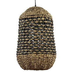 Landelijke hanglamp Tripoli rotan met zwart>Straluma Best
