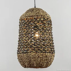 Landelijke hanglamp Tripoli rotan met zwart>Straluma Best