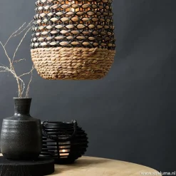Landelijke hanglamp Tripoli rotan met zwart></noscript>Straluma Best