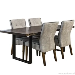 Landelijke stoel grijs met zwarte bies><noscript><img width=