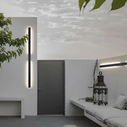 Langwerpige LED buitenlamp zwart 144 cm>Straluma Online