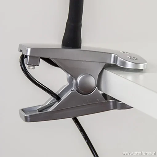 LED klemlamp/klemspot zwart met zilver>Straluma Online