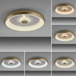 LED plafondlamp goud met kristaleffect><noscript><img width=