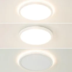LED plafondlamp met 3 licht opties wit IP44></noscript>Straluma