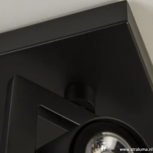 LED plafondspot vierkant mat zwart>Straluma Online
