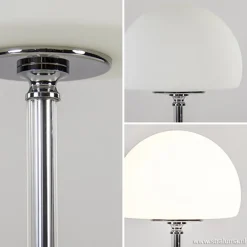 LED tafellamp chroom/opaal glas dimbaar></noscript>Straluma Best