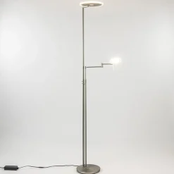LED vloerlamp staal met uplighter en helder glas>Straluma New