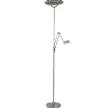 LED vloerlamp staal met uplighter en leeslamp>Straluma Outlet