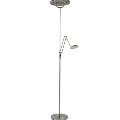 LED vloerlamp staal met uplighter en leeslamp>Straluma Outlet