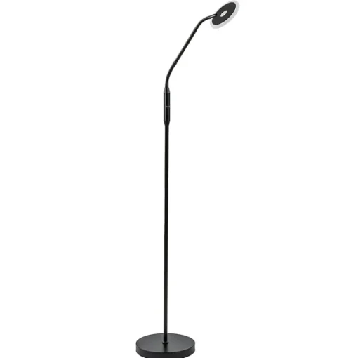 LED vloer/leeslamp mat zwart metaal verstelbaar>Straluma Hot