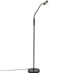 LED vloer/leeslamp mat zwart metaal verstelbaar>Straluma Hot