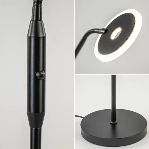 LED vloer/leeslamp mat zwart metaal verstelbaar>Straluma Hot