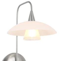 LED wandlamp staal met glas inclusief snoer></noscript>Straluma Online