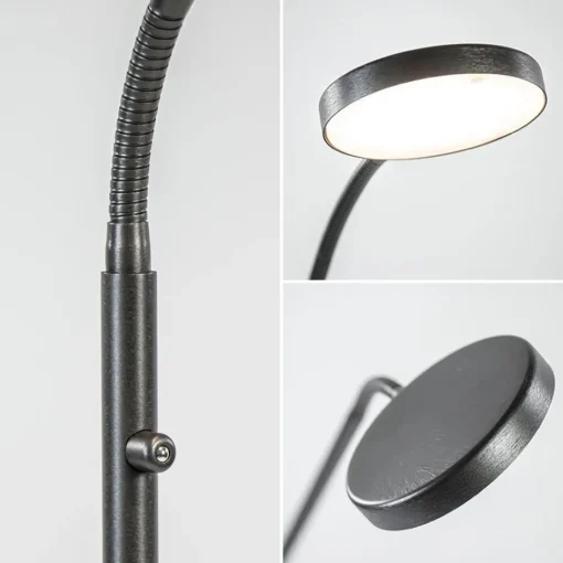 Leeslamp Denia Flex zwart dim-to-warm>Straluma Best