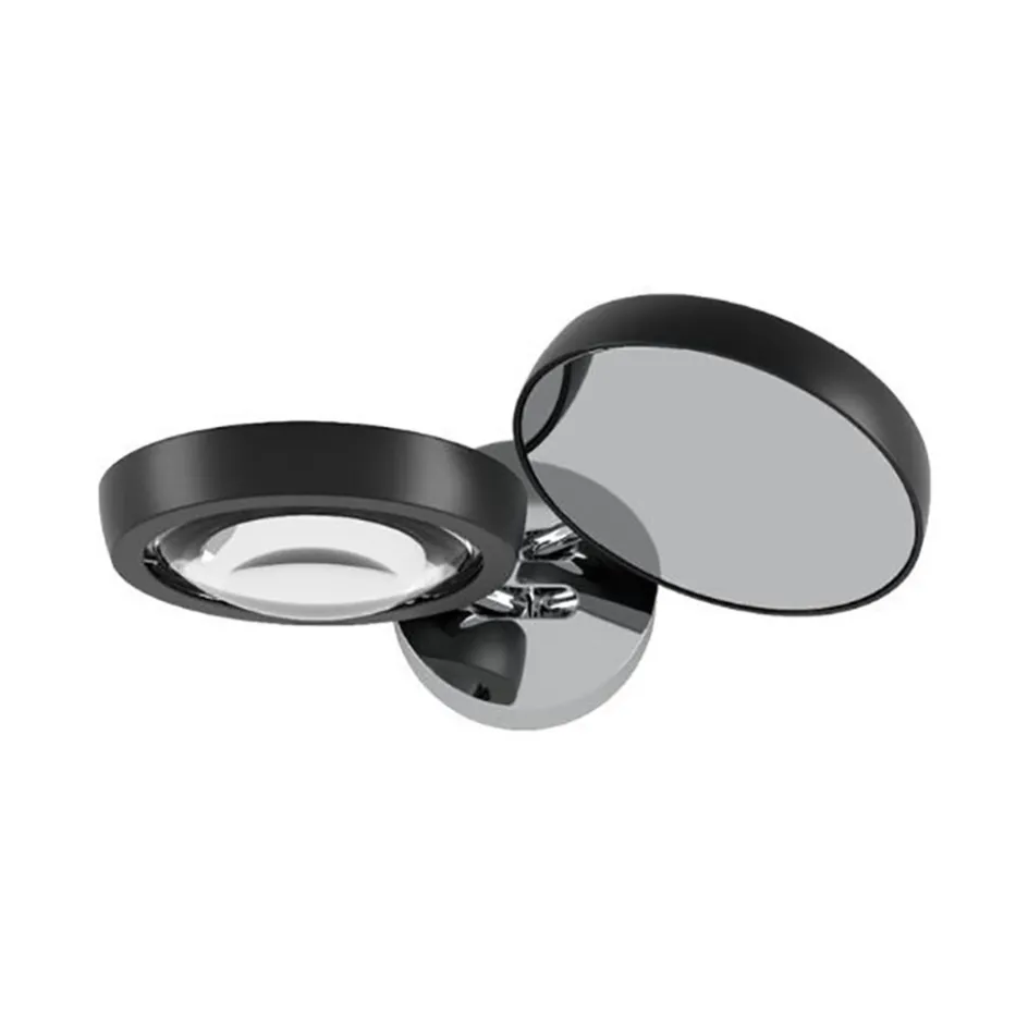 2-Lichts design wandlamp Nautilus zwart/chroom>Straluma New