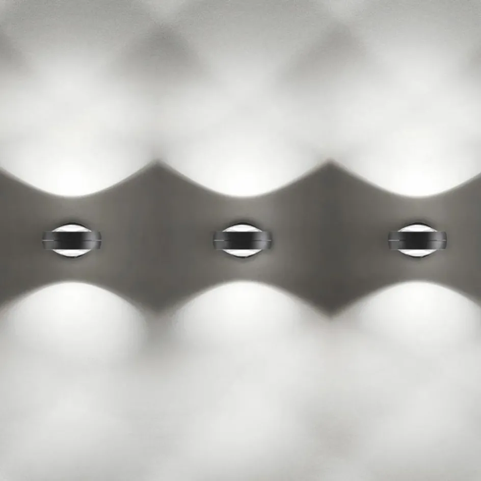 2-Lichts design wandlamp Nautilus zwart/chroom>Straluma New