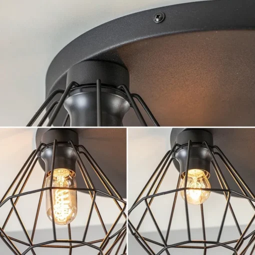 3-Lichts draadlamp diamant mat zwart>Straluma Sale