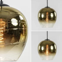 5-Lichts eettafelhanglamp gold gradient glas></noscript>Straluma Online