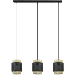 3-Lichts eettafelhanglamp webbing met zwart>Straluma Sale